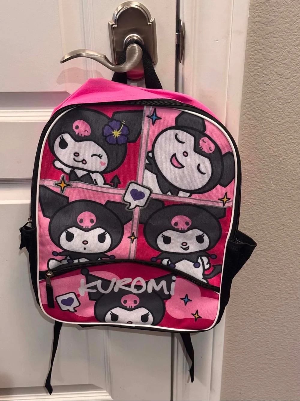 Kuromi Kids Backpack - Hot Pink Character School Bag NEW WITH TAGS